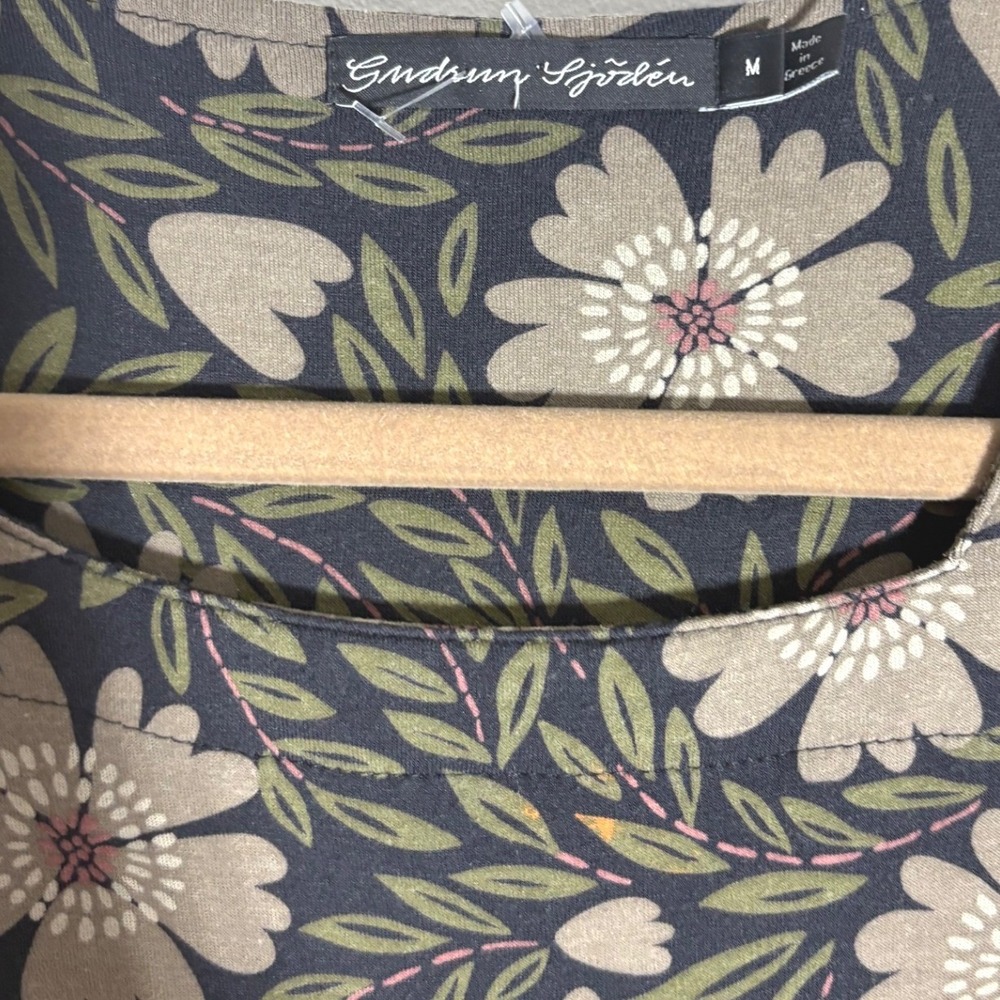 Gudrun Sjoden Micromodal Superfsoft A line jersey stretch floral dress M NWOT - Picture 4 of 4